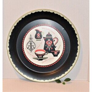 Vintage Black Tray Grand Kaffee Klatch